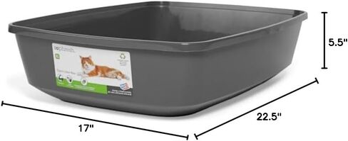 So Phresh by Petco Open Cat Litter Box Charcoal X-Large 22.4" L X 16.9" W X 5.4" H in Saudi Arabia