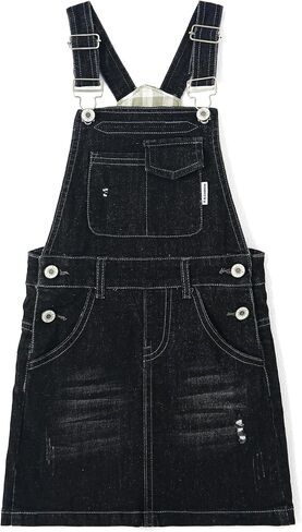 KIDSCOOL SPACE Baby Little Girls Skirt,Ripped Soft Strechy Denim Girls Summer Overalls Dress in Saudi Arabia