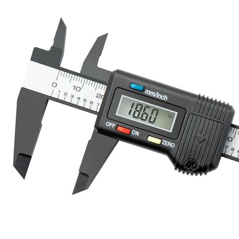Digital Caliper 0-6" Measuring Tool with Metal Ruler, Micrometer Caliper with Auto-Off Feature, Interchangeable Between inches and millimeters for DIY/Household and 3D Printing, Black in Kuwait