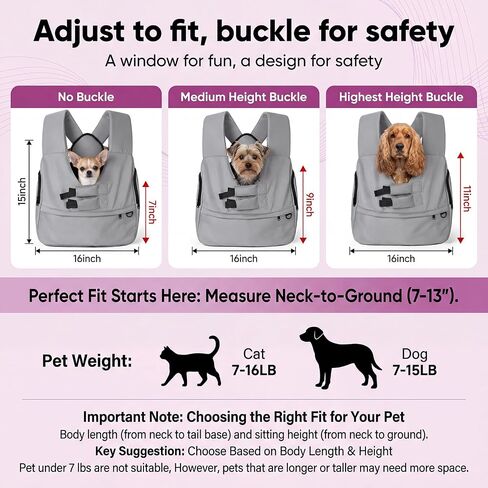 Dog Carrier Sling for Small Dogs, Front Dog Carrier Backpack with Adjustable Fit, Hands-Free Pet Sling Carrier with Removable Washable Mat, Padded Shoulder Straps & Waist Support for Puppies and Cats in Kuwait
