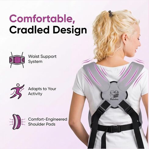 Dog Carrier Sling for Small Dogs, Front Dog Carrier Backpack with Adjustable Fit, Hands-Free Pet Sling Carrier with Removable Washable Mat, Padded Shoulder Straps & Waist Support for Puppies and Cats in Kuwait