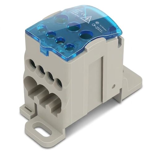 UKK-80A Block Rail Type Distribution Box Din Rail Terminal Block Electric Wire Connector Universal Power Junction Box in Kuwait