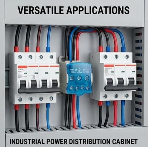 UKK-80A Block Rail Type Distribution Box Din Rail Terminal Block Electric Wire Connector Universal Power Junction Box in Kuwait