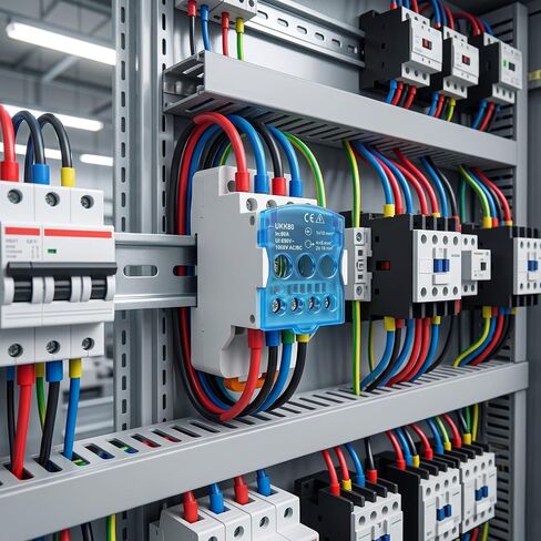 UKK-80A Block Rail Type Distribution Box Din Rail Terminal Block Electric Wire Connector Universal Power Junction Box in Kuwait