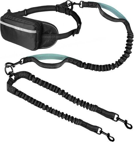 Hands Free Dog Leash 2 Dogs,Waist Leash for Dog Walking (Large) in Saudi Arabia