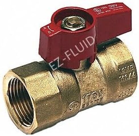 EZ-Fluid 1/2 بوصة FIP أنثى الموضوع NPT × 1/2 "OD مضيئة الثقيلة النحاس الغاز اغلاق صمام الكرة، 1/4 صمامات الغاز النحاسية للغاز الطبيعي، LP، تركيب خط الغاز، موقد، سخان الماء الساخن المزيد (1 قطعة) in Kuwait
