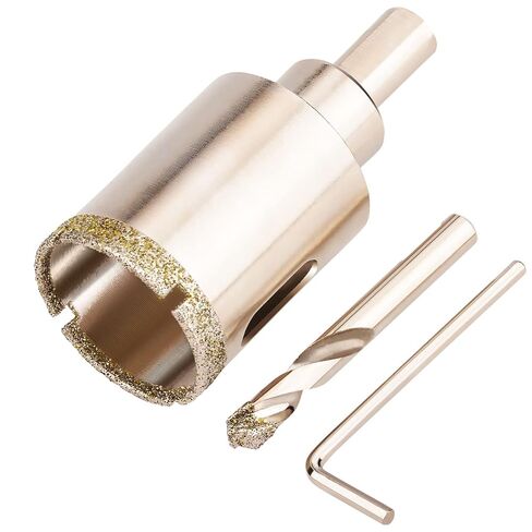 2-11/16"(68mm) Diamond Hole Saw, Glass Hole Saw with Guiding Drill Bit for Glass Ceramic Marble Porcelain Tile Granite Quartz Gemstone in Kuwait