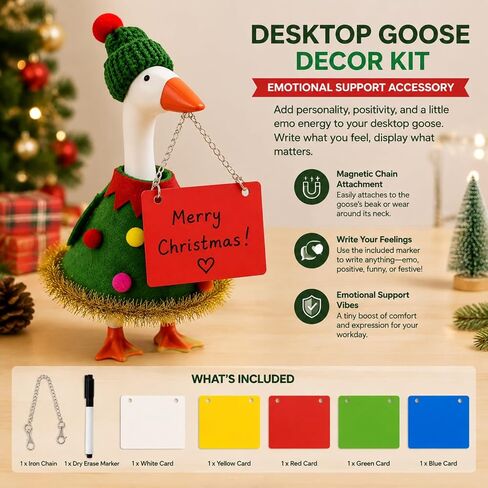 CT SUN 8 Set Holiday Desk Goose Outfits 7 Inch with 5 Reusable Mood Signs in Saudi Arabia
