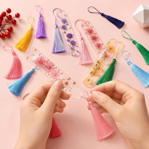 20 PCS 13cm/5 Inch Mini Bookmark Tassels,10 Mixed Colors in Saudi Arabia