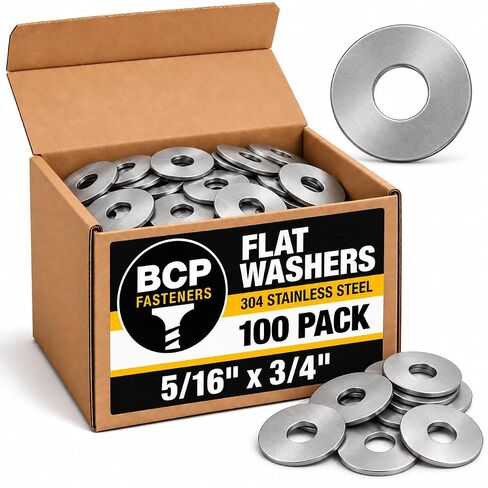 100 Qty 1/4" Stainless Steel SAE Flat Finish Washers (BCP669) in Kuwait