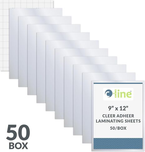 أوراق تغليف من C-Line ثقيلة الوزن Cleer Adheer ، شفافة ، 9 × 12 بوصة ، 50 قطعة لكل صندوق (65001) in Kuwait
