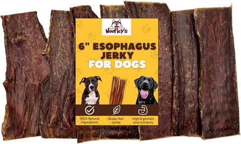 Woofley's - Esophagus Stick (50 Count)- Gullet Sticks for Dogs - Safe Jerky Dog Chews -Easily Digestible Dog Jerky Bully Sticks in Kuwait