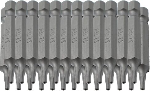 TEMO 25p T27H أمان مقاوم للعبث Torx 2 بوصة مفك براغي إدراج لقمة S2 فولاذ | تجميع التصنيع | 1/4 بوصة ساق سداسية مع فتحة تحرير سريع | فولاذ تايواني S2 ممتاز | مناسب لشركة Dewalt Milwaukee Bosch Makita in Kuwait