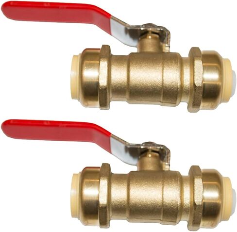 HQMPC Pex Ball Valve 2 Sets 1/2" Push in Ball Valve Shut Off Valve Plubing Pex Ball Valve Push Valve(2Sets, 1/2") in Kuwait