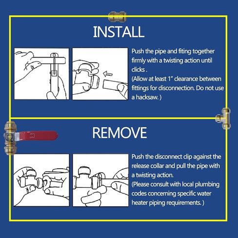 HQMPC Pex Ball Valve 2 Sets 1/2" Push in Ball Valve Shut Off Valve Plubing Pex Ball Valve Push Valve(2Sets, 1/2") in Kuwait