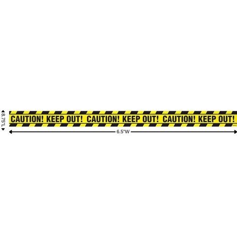 Halloween Yellow & Black "Keep Out" & "Caution" Tape - 20' (Pack of 1) Heavy-Duty Plastic, Creepy Warning for Haunted House, Graveyard & Horror-Themed Event in Kuwait