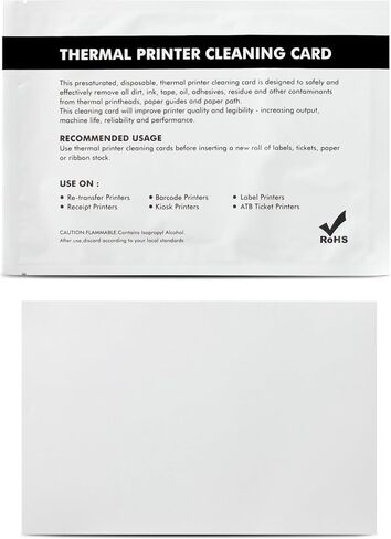 UBICON Thermal Printer Cleaning Cards, 10 Pack, Presaturated Cleaning Cards in Saudi Arabia