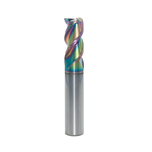 Carbide Square End Mill for Aluminum, Copper Alloy, Plastic, 3/16" End Mill Bits, 3 Flute HRC 55 Deg DLC Coating, CNC Router Bits (4 Pieces) in Saudi Arabia