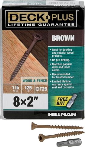 Deck Plus Wood Screws, Brown Exterior Screws, 4" x #10, 5lb in Kuwait