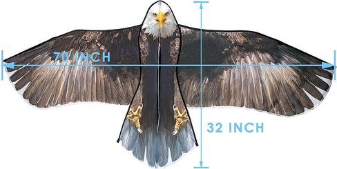 Bald Eagle Huge Kite for Kids and Adults Single Line String Easy to Fly for Beach Trip Park Family Outdoor Games and Activities in Saudi Arabia