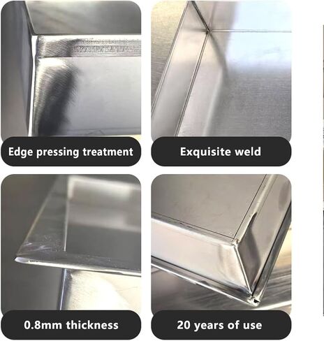Stainless Steel Air Conditioner Drain Pan 0.8mm - Durable Leak-Proof Tray for Outdoor Units & Plant Pots - Replacement for Dog Crate in Kuwait