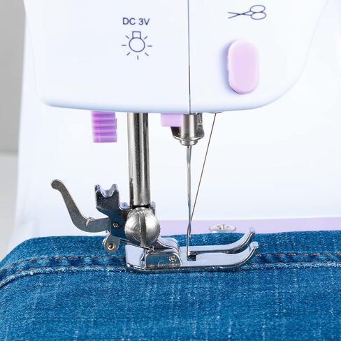 Sewing Machine with Extension Table, Mini Sewings Machines Portable Electric Sewing Machine, 12 Stitches Sewing Machines with LED Light, Sewings Accessory Kit, Ideal for Clothing, Pillowcases, Sheets in Kuwait