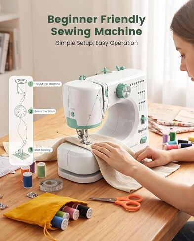 BESGEER Sewing Machine for Beginners with 16 Stitches,42Pcs Sew-Threads Kit in Kuwait
