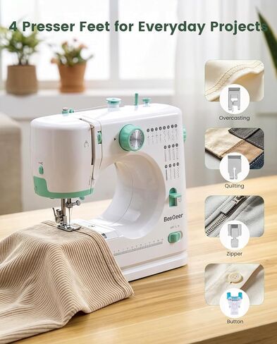 BESGEER Sewing Machine for Beginners with 16 Stitches,42Pcs Sew-Threads Kit in Kuwait