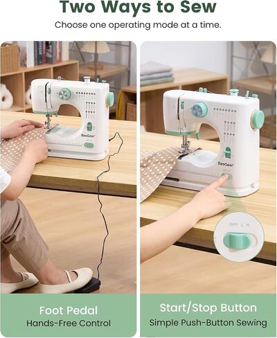 BESGEER Sewing Machine for Beginners with 16 Stitches,42Pcs Sew-Threads Kit in Kuwait