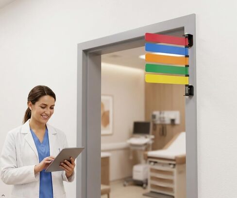 Omnimed Exam Room Status & Signal Flag System - Door Flags for Medical Office, Quickly Display and Identify Exam Room Signals and Easily Show Room Statuses. in Kuwait