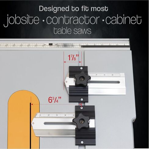 Thin Rip Jig Table Saw Jig for Making Repetitive Narrow Strip Cuts on Table Saws with 3/4" x 3/8" Miter Slots • Also Works with Many Router Tables and Band Saws in Kuwait
