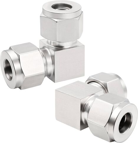 Yoebor الفولاذ المقاوم للصدأ 304 ضغط أنبوب المناسب 90 درجة الكوع 1/2 "OD × 1/2" OD، حزمة من 2 in Kuwait