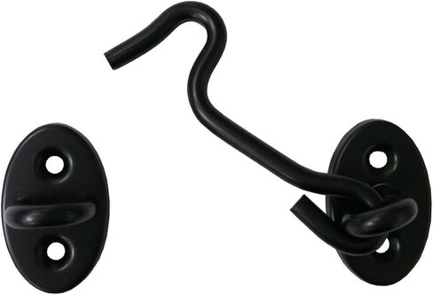 QCAA Reversible Hook, 304 Stainless Steel 360 Degree Swivel Cabin Hook Latch & Eye, 2-1/2", Stainless Steel, 2 Pack in Kuwait