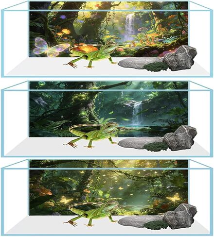48"x24" Dream Forest Reptile Background Terrarium Background 3pcs in Saudi Arabia