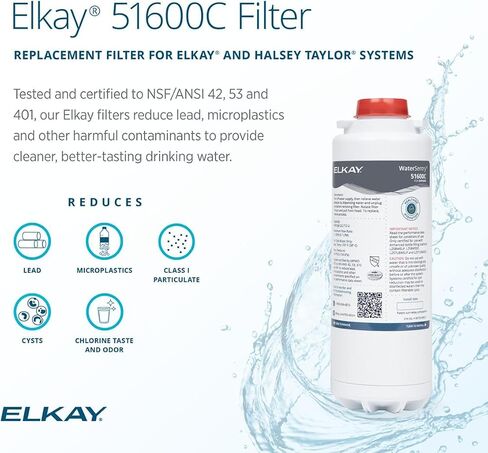 مرشحات بديلة Elkay 51300C_12PK WaterSentry (حشو الزجاجات وLiv Pro)، 12 قطعة (عبوة من 1)، أبيض in Kuwait