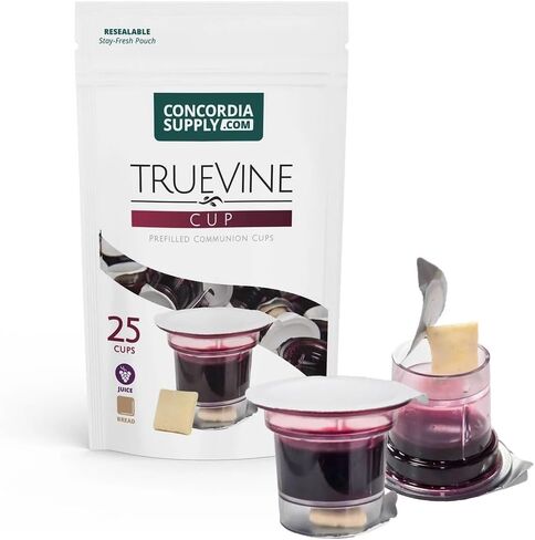 Top & Bottom Communion Cups and Wafer Set - Prefilled Cups with Fresh Unleavened Bread & Grape Juice - Carefully Packaged & Easy to Open, Ideal First Communion Favors for Guests (100 Count) in Kuwait