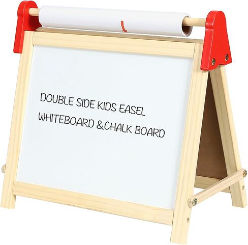 Easy Playhouse Wooden Tabletop Easel - Double Sided Chalkboard & Whiteboard in Saudi Arabia