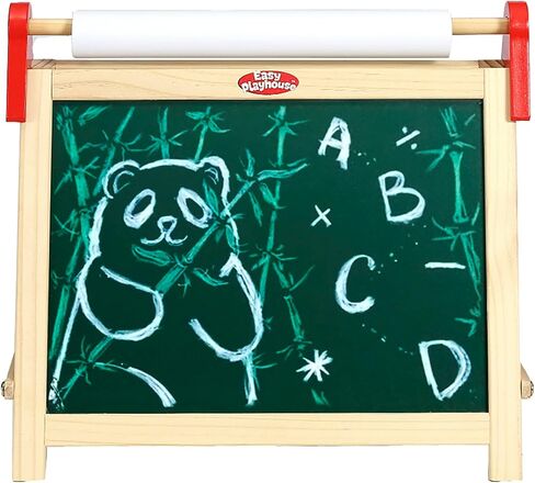 Easy Playhouse Wooden Tabletop Easel - Double Sided Chalkboard & Whiteboard in Saudi Arabia