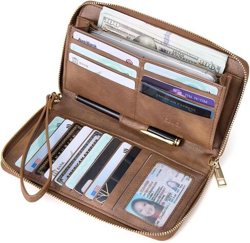 CLUCI Womens Wallet RFID Bifold Wristlet Large in Kuwait