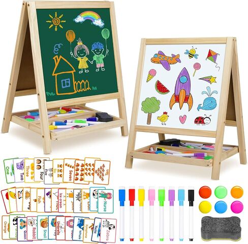 4 in 1 Tabletop Painting Art Kids Easel 3 4 5 Double-Sided Drawing Board in Kuwait