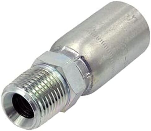 MP-04-02 | 1/4" Hose x 1/8" NPTF Male Pipe Thread Hydraulic Hose End Crimp Fitting in Kuwait