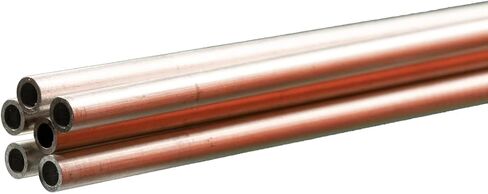 K & S 9311 Round Aluminum Tube, 1/4" OD x 0.035" Wall x 36" Long, 6 Pieces, Made in The USA in Saudi Arabia