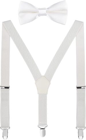 Men's Boys' Bow Tie and Suspenders Set Y Shape Adjustable Elastic in Saudi Arabia