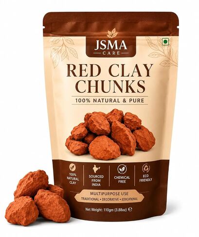 RED Edible Clay Chunks for Eating, 4 oz (110 g) in Saudi Arabia