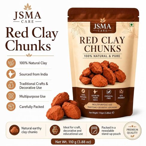 RED Edible Clay Chunks for Eating, 4 oz (110 g) in Saudi Arabia