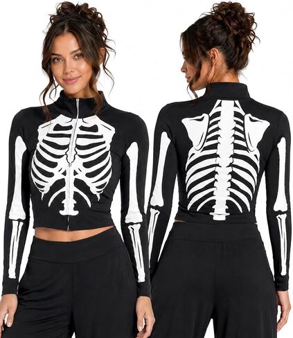 قميص تنكرية للسيدات من Tipsy Elves Halloween - قميص بدون أكمام وحش للكبار للنساء - مطبوع من الأمام على مزيج من القطن والبوليستر in Kuwait