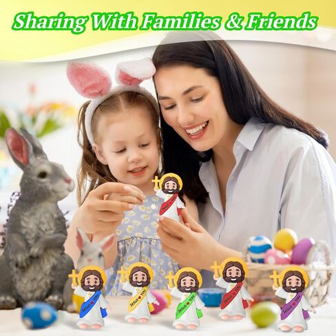 200 Pcs Cross Little Jesus Figures Bulk Easter Religious Cross Jesus Toys, Mini Jesus Figurines in Bulk, Easter Jesus Loves You Christ Toys, School Religious Party Favors Gift for Easter Egg Stuffers in Kuwait