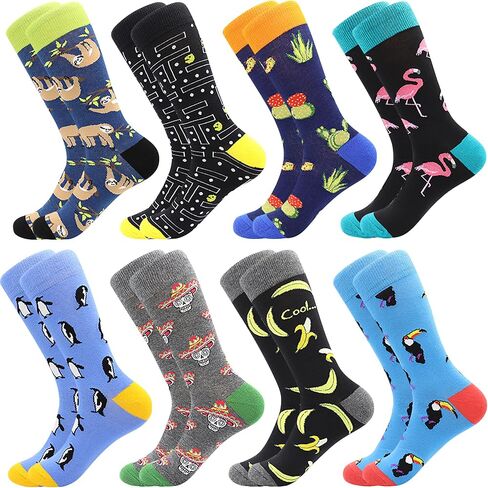 BISOUSOX جوارب رجالية مبتكرة، جوارب مرحة للرجال، جوارب غير رسمية ملونة غير تقليدية ومضحكة للرجال in Kuwait