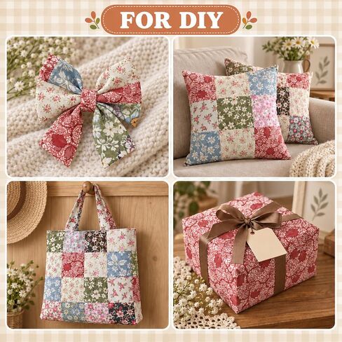 50 Pcs Vintage Fabric Squares Charm Pack Fabric Quilting Squares in Saudi Arabia