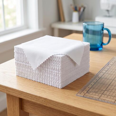 White Cotton Fabric Squares 100 Pack, 5 inch Precut Charm Pack in Kuwait